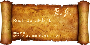 Redl Jozafát névjegykártya